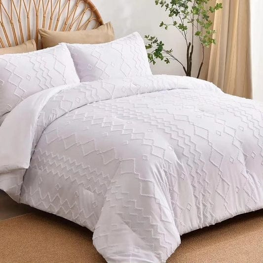 Luxury Tufted Wave Duvet cover set with bedsheet
