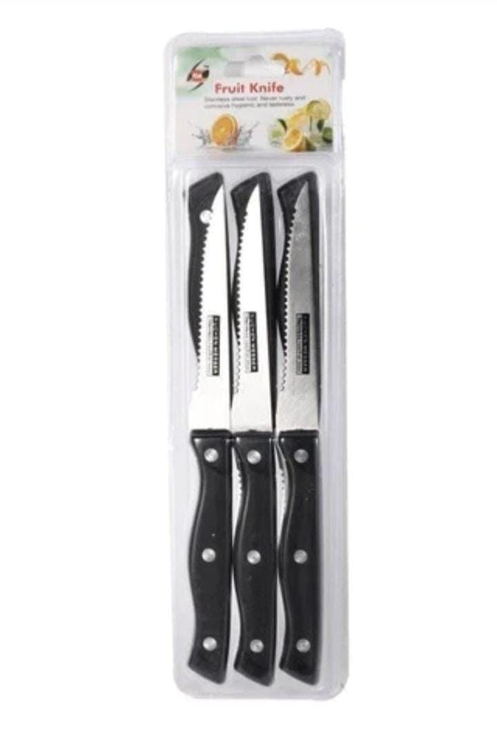 Stainless steel serrated steak knife