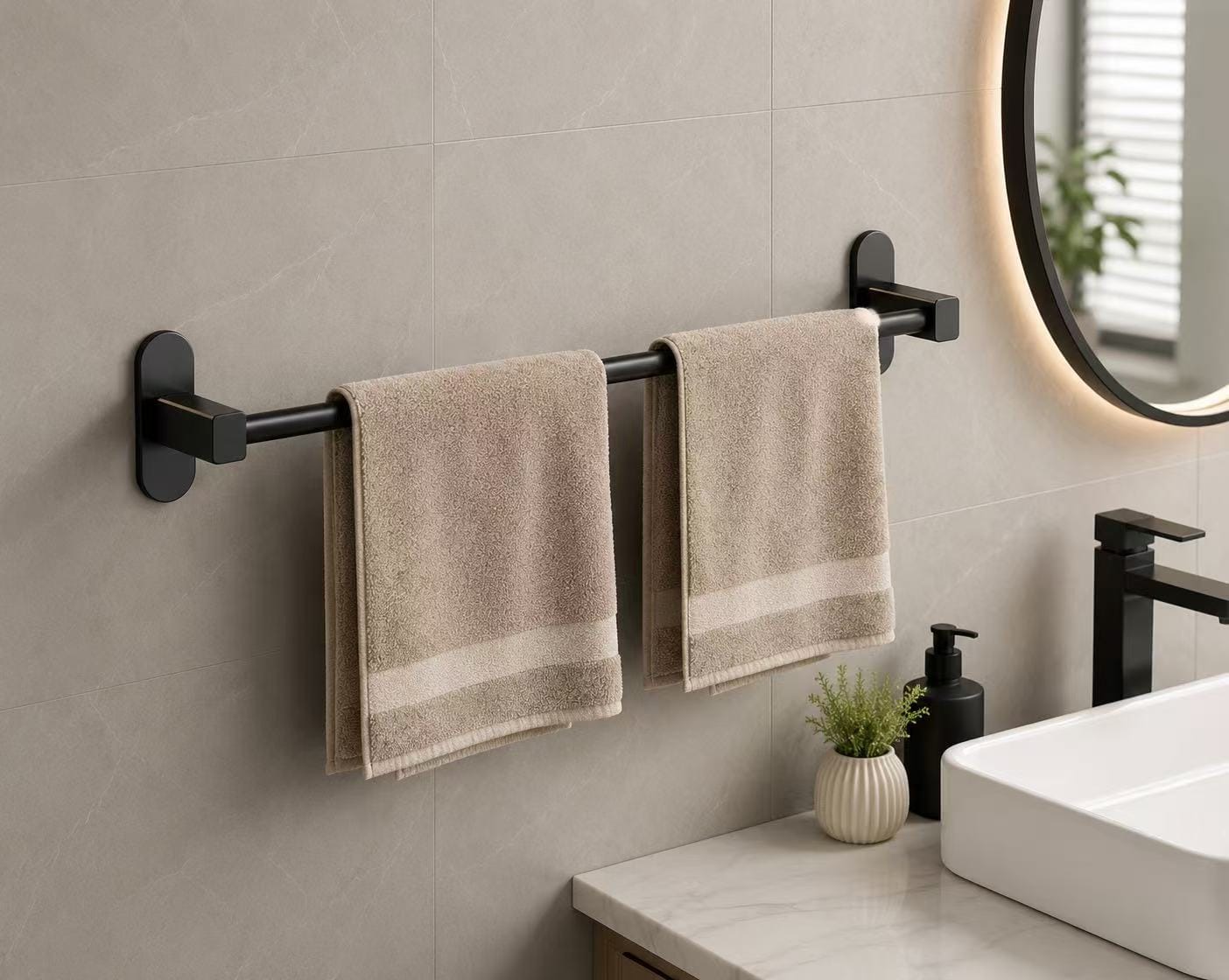 Aluminum towel rack