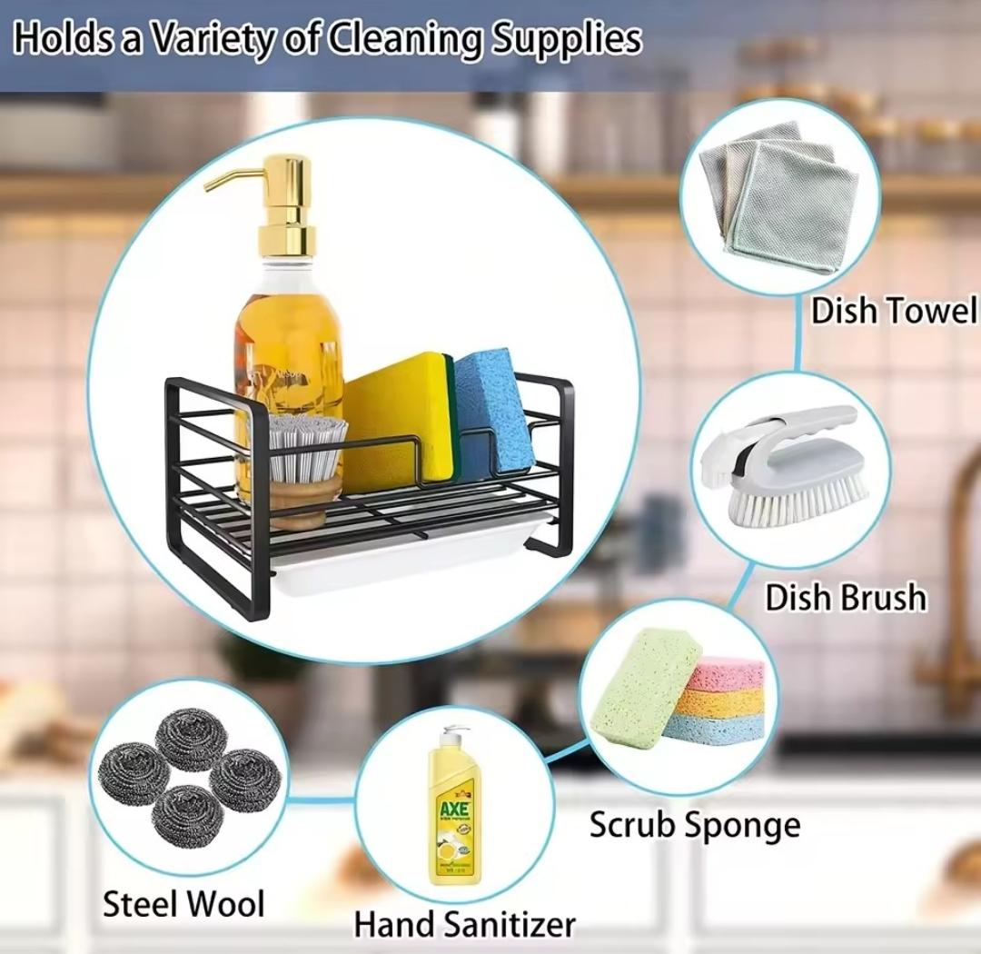 Metallic sink caddy