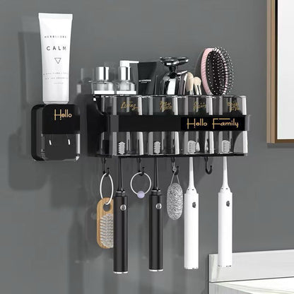 Toothbrush holder /Toothpaste dispenser with 4 cup