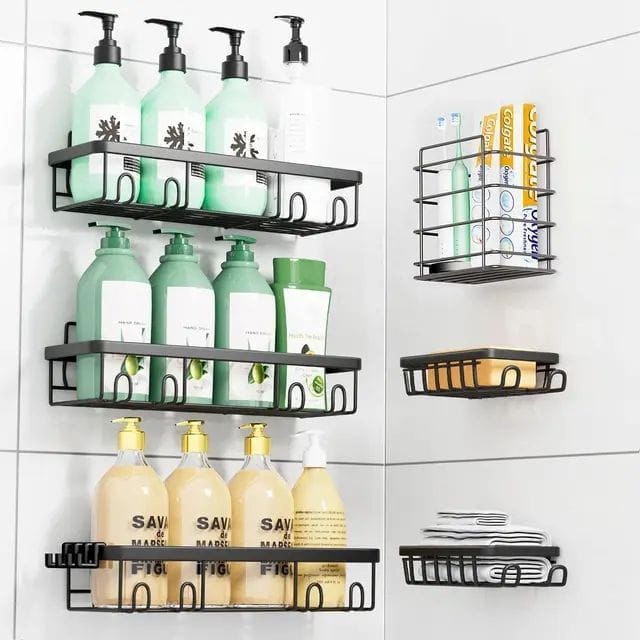 6pcs set Shower caddy shelf/Bathroom organizer