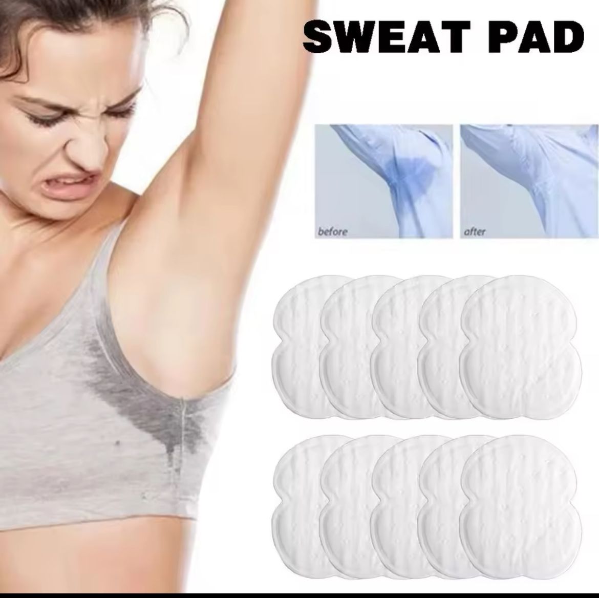 Sweat absorbent pads for both women and men