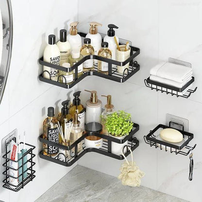 5pcs Corner Shower caddy shelf/Bathroom organizer