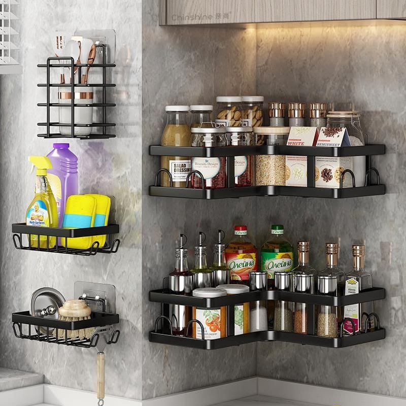 5pcs Corner Shower caddy shelf/Bathroom organizer