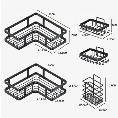 5pcs Corner Shower caddy shelf/Bathroom organizer