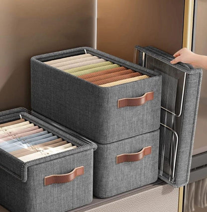 Hard fabric Collapsible Closet Organizer with a Cover