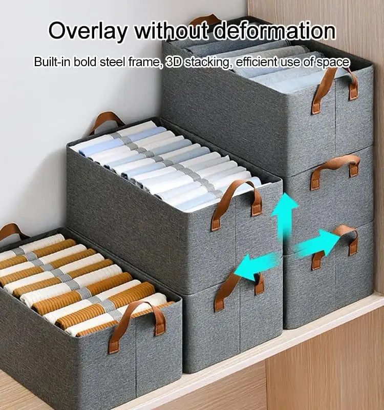 Foldable multipurpose HARD FABRIC clothes/closet organizer