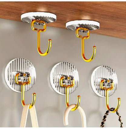 Set of 5 Golden Acrylic Hooks 