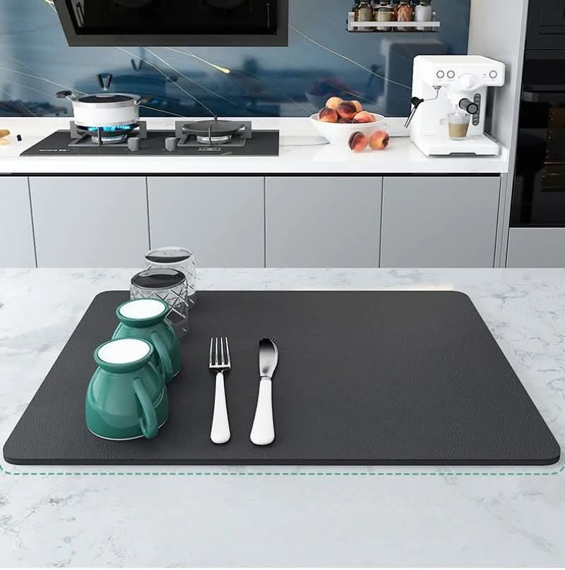 Super absorbent Nonslip dish drain mat /dish drying mat