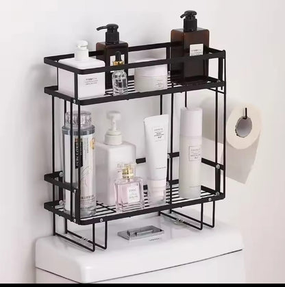 2 tier Space-Saving over the toilet Storage Rack