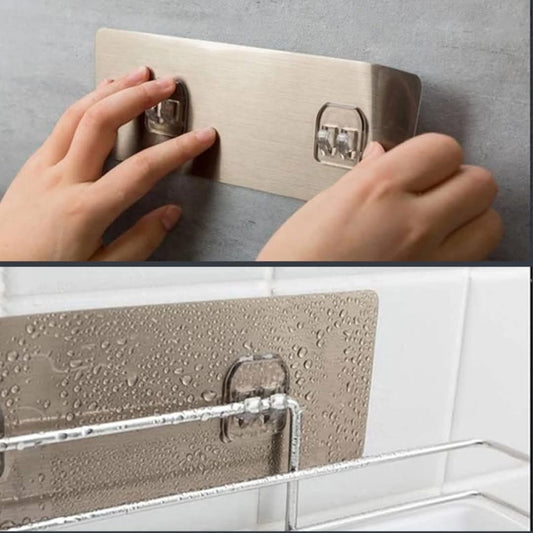 6pcs Strong Adhesive Waterproof Wall Hooks/Shelf Stickers