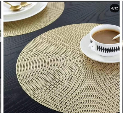 6pcs pvc non-woven table mats 