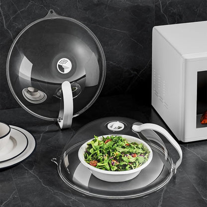 Heavy microwave cover with white handle