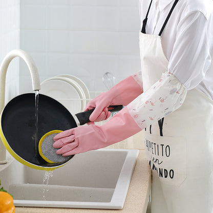 Long silicone waterproof kitchen/household gloves
