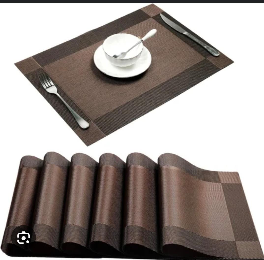 6 pcs pvc table mats.