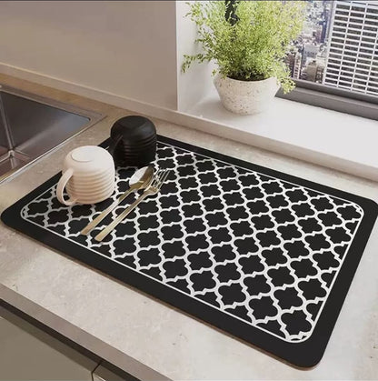 Super absorbent Nonslip dish drain mat /dish drying mat