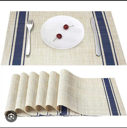 6 pcs pvc table mats.