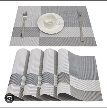 6 pcs pvc table mats.