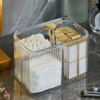 3 compartment Acrylic earbud organizer