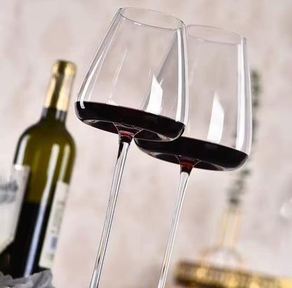 Long stem luxurious wine glasses