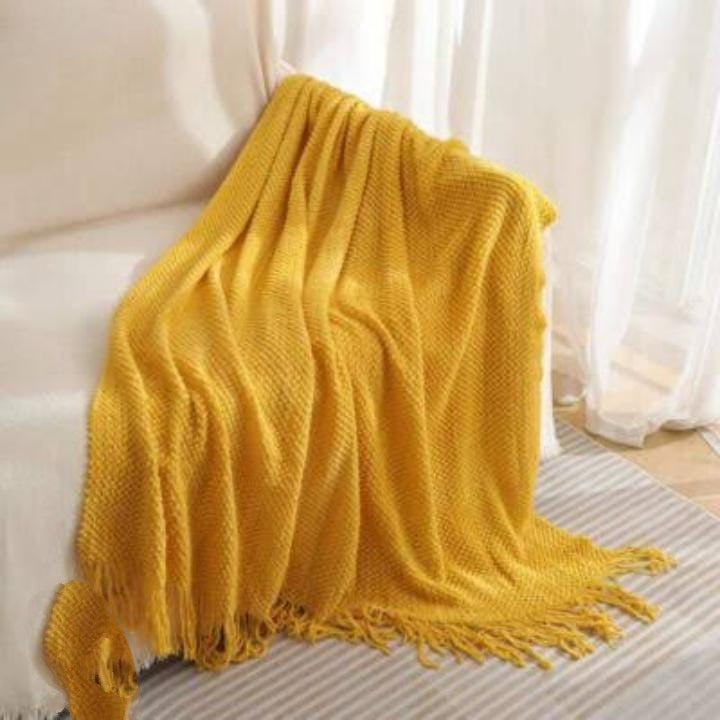 Nordic knit throw blanket 