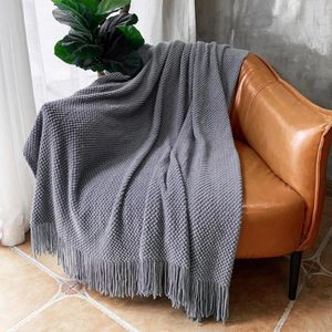 Nordic knit throw blanket 