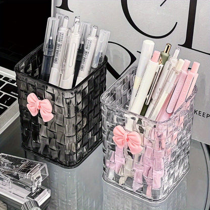 Acrylic makeup brushes storage /desk organizer