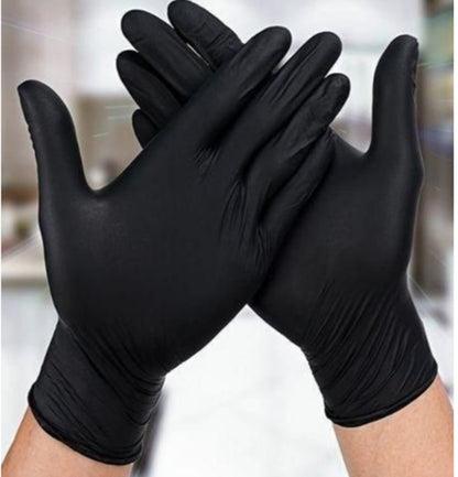Food grade disposable black kitchen gloves 100 pieces pack   