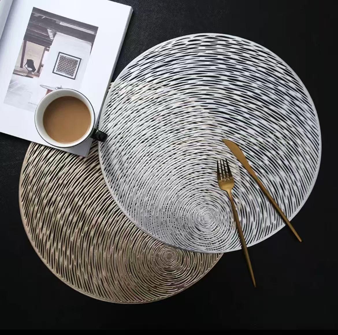 6 pcs Nordic Hollow PVC Table Mat