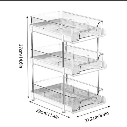 3 layer make up organizer