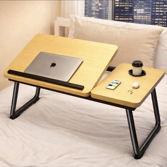 Adjustable Tilting Laptop Folding Table Stand Desk Bed Table with Foldable Legs