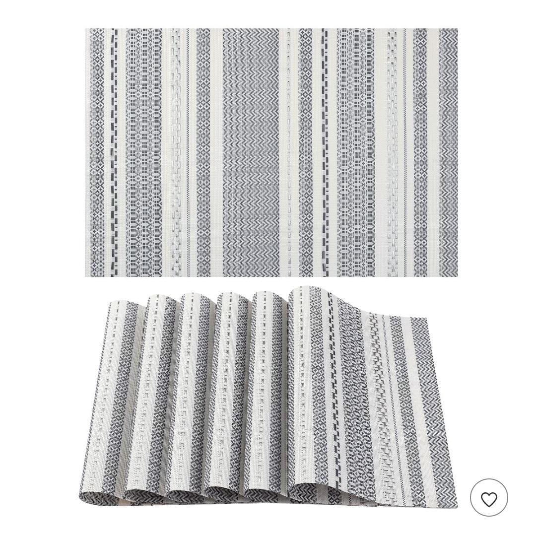 6 pcs pvc table mats.