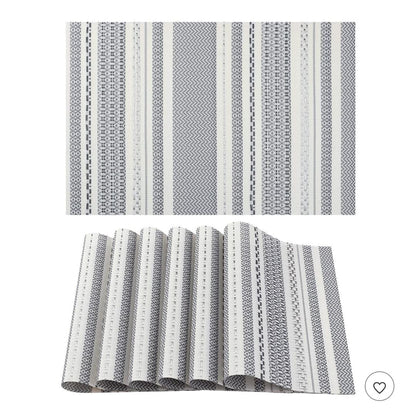 6 pcs pvc table mats.
