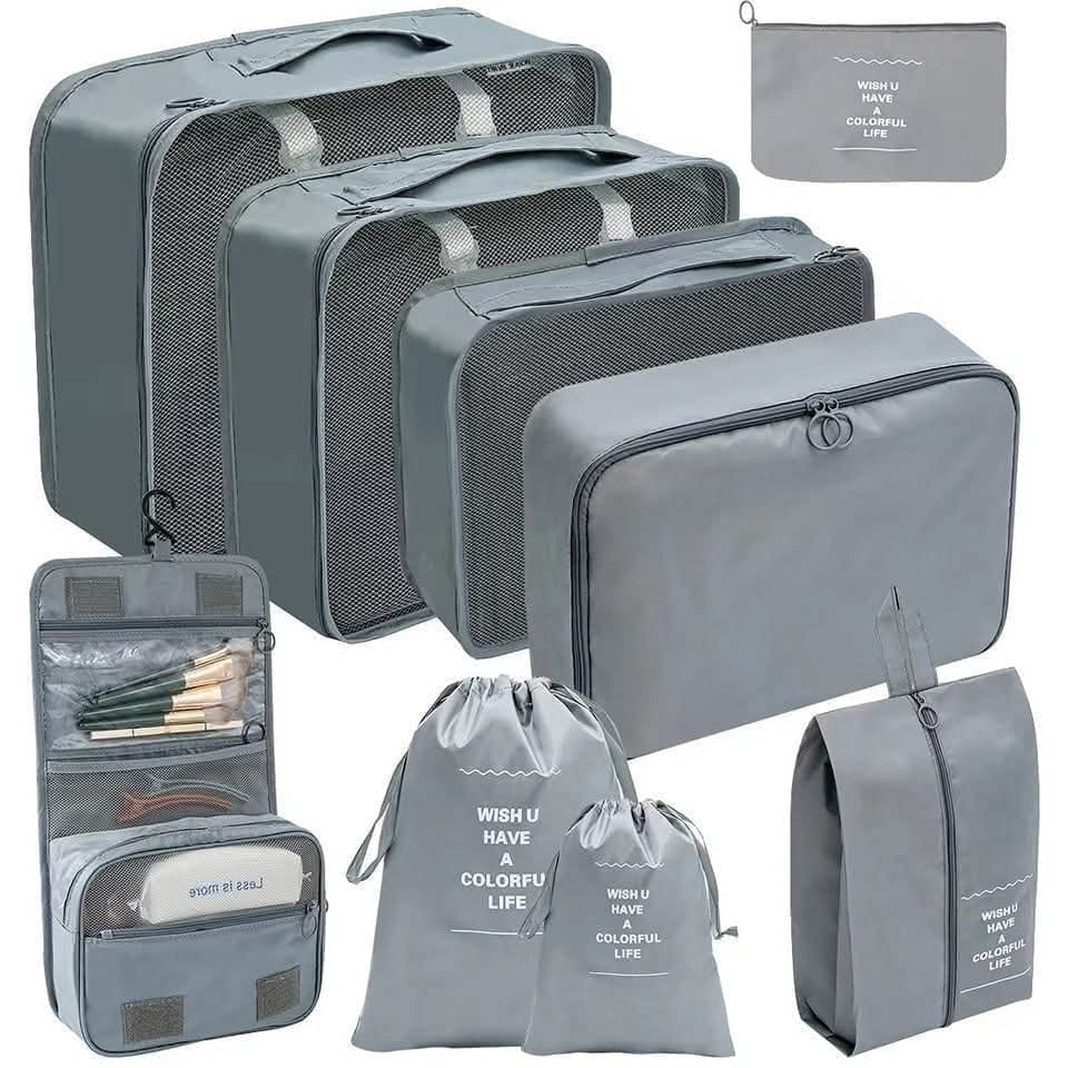 9pc Luggage Travel Organizers For Suitcase