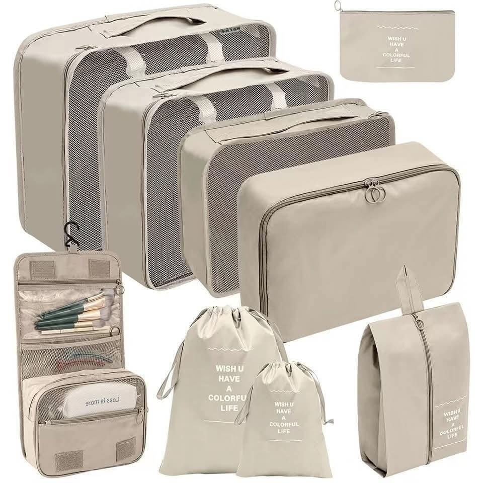 9pc Luggage Travel Organizers For Suitcase