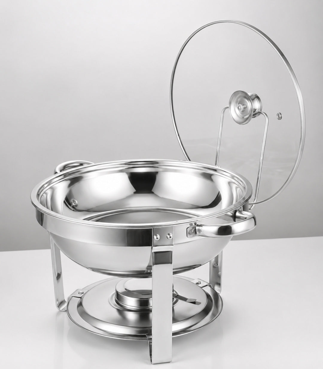 Elegant Round Stainless Steel Chafing Dish