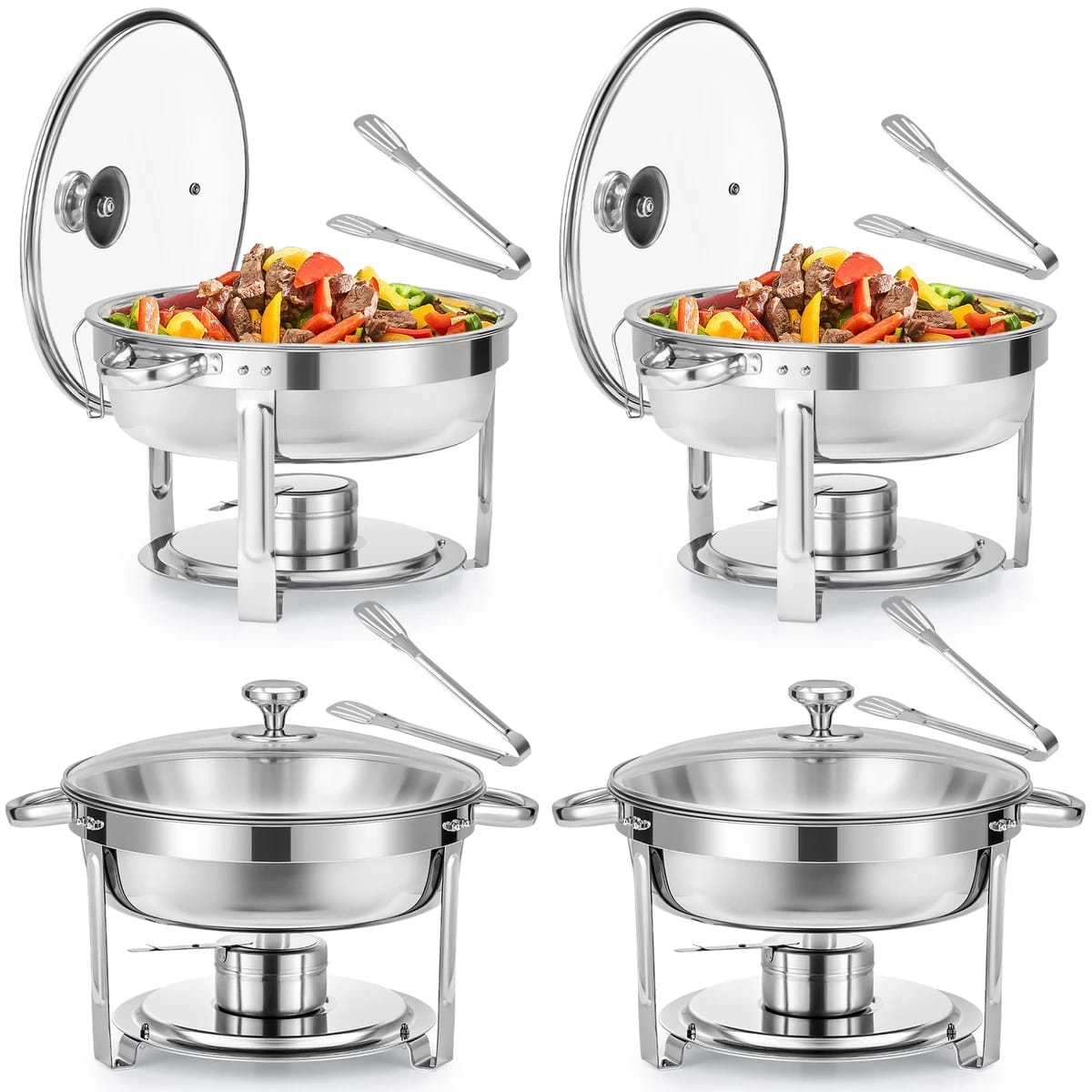 Elegant Round Stainless Steel Chafing Dish