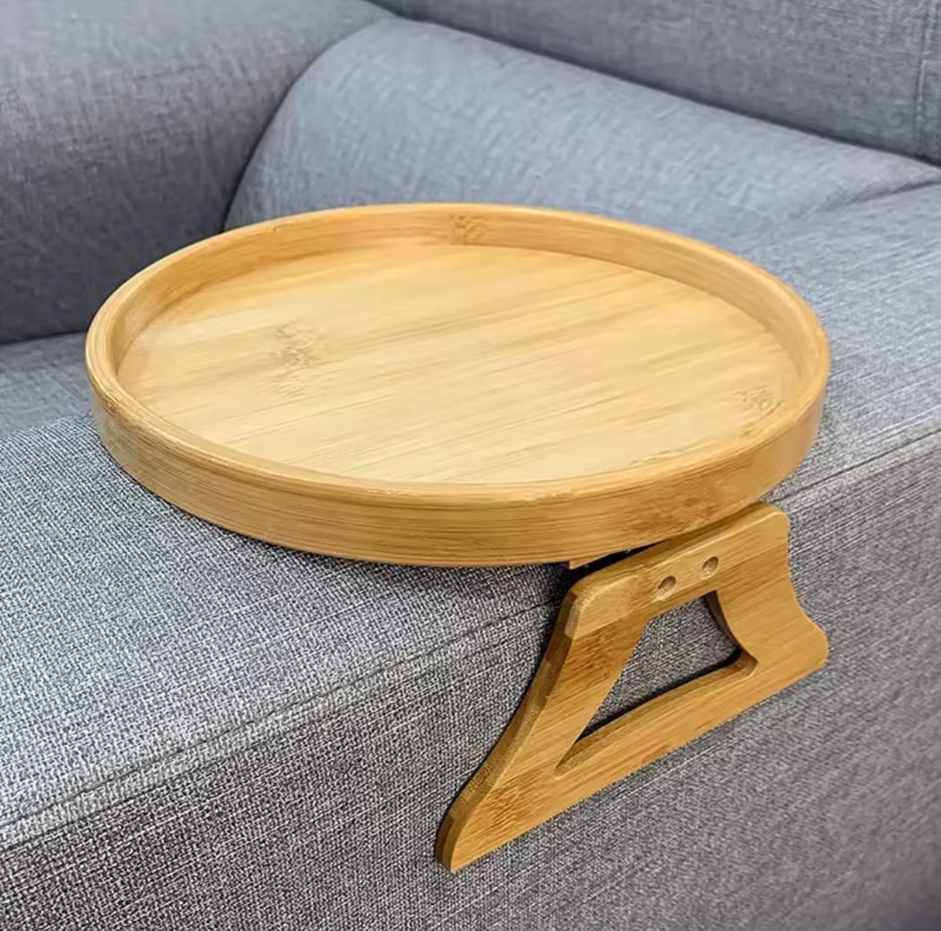 Bamboo multifunctional portable tray.