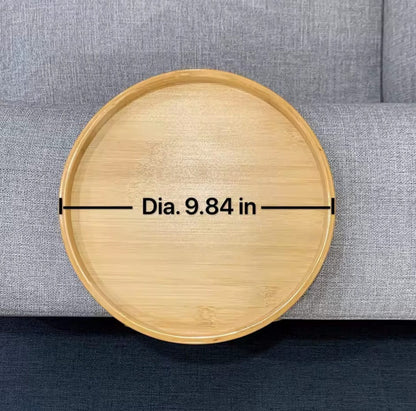 Bamboo multifunctional portable tray.