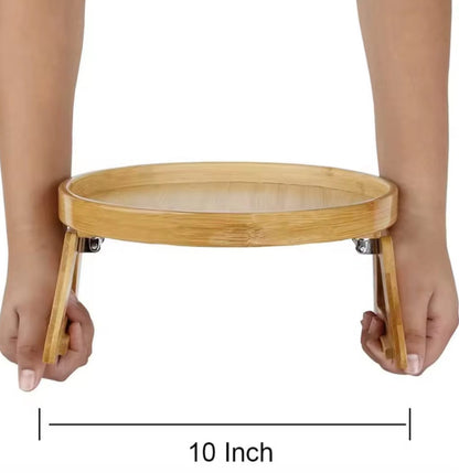 Bamboo multifunctional portable tray.