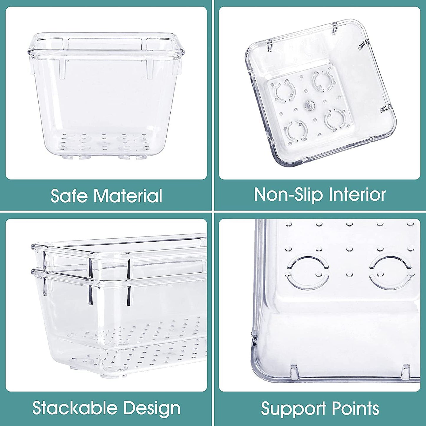 25pcs acrylic drawer organizers