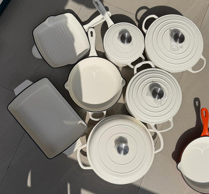 11pcs Enamel cast iron cookware