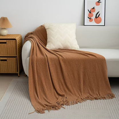 Nordic knit throw blanket 