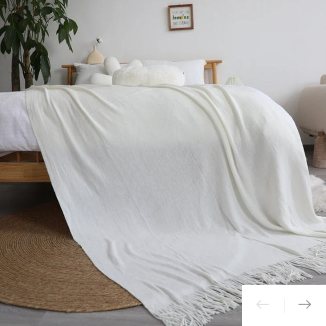 Nordic knit throw blanket 