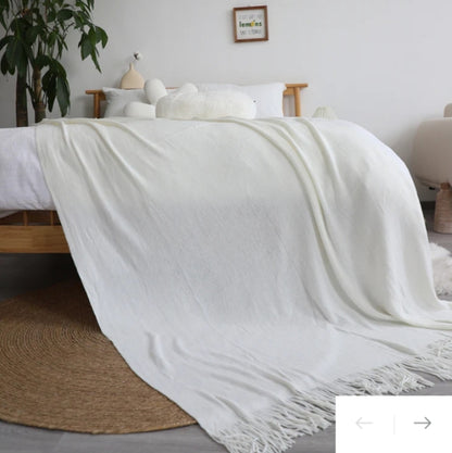 Nordic knit throw blanket 