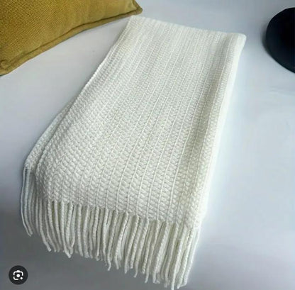 Nordic knit throw blanket 