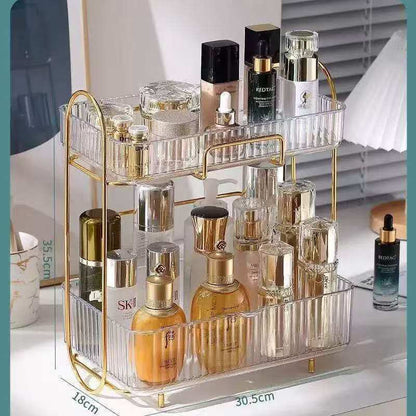 Acrylic Double layer cosmetic organizer