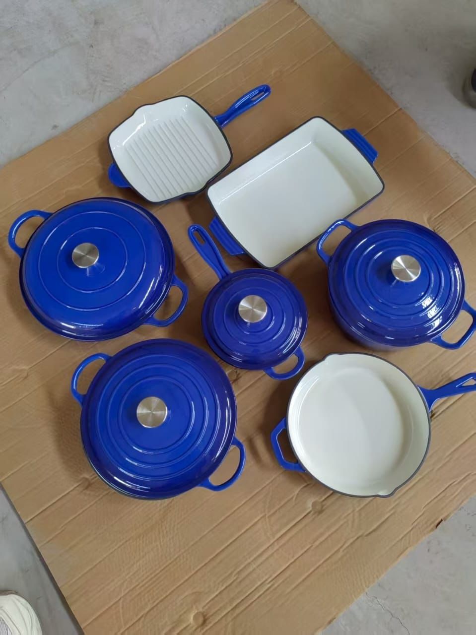 11pcs Enamel cast iron cookware