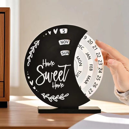 Perpetual Wooden Home Calendar